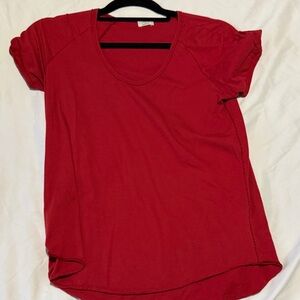 Wilfred red scoop neck top